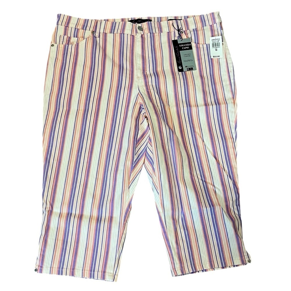 Gloria Vanderbilt Amanda Plus Size Capri Pants, Size 18W